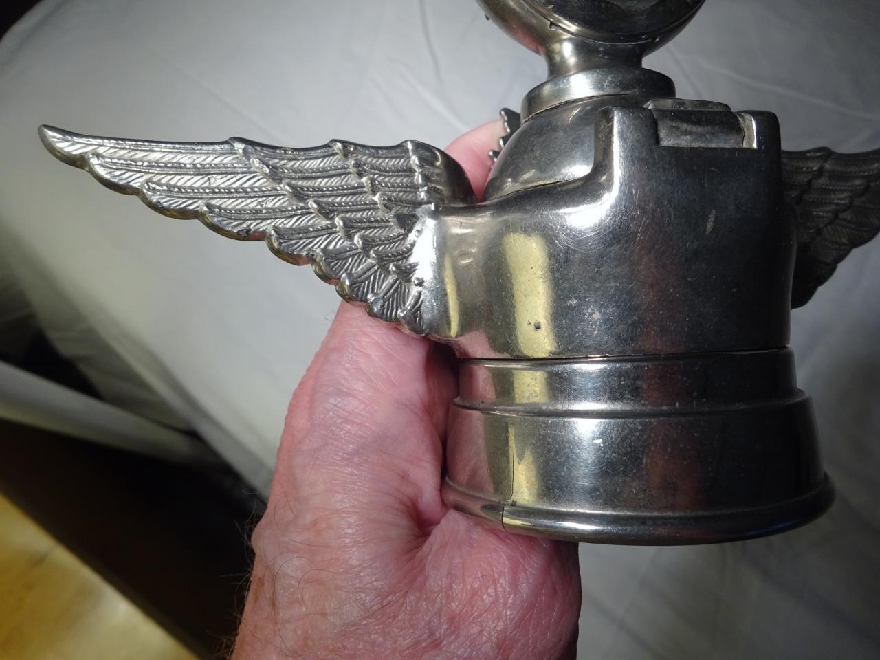 ANTIQUE WINGED EAGLE BOYCE MOTO-METER RADIATOR CAP HOOD ORNAMENT Minty
