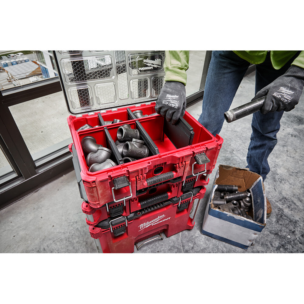 Milwaukee 48-22-8432 PACKOUT Deep Organizer with Quick-Adjust Dividers, 50lbs