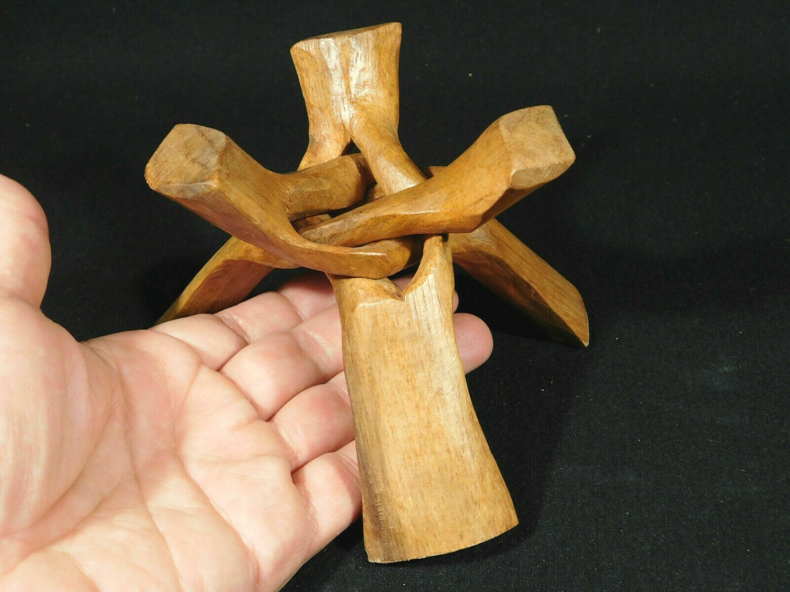 Sphere Stand Solid Wood Folding Handmade Medium Sized