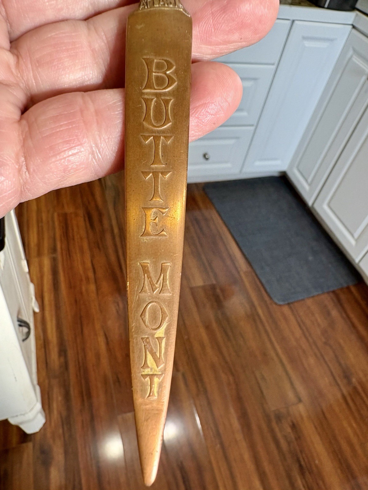 Butte Montana Copper Mining Town Souvenir Mail Opener And Tea Spoon Set.