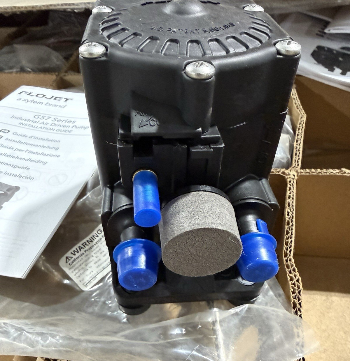 Xylem FLOJET G575215-SANTO PNEUMATIC AIR OPERATED DIAPHRAGM PUMP 1/2" (OEM) *NEW