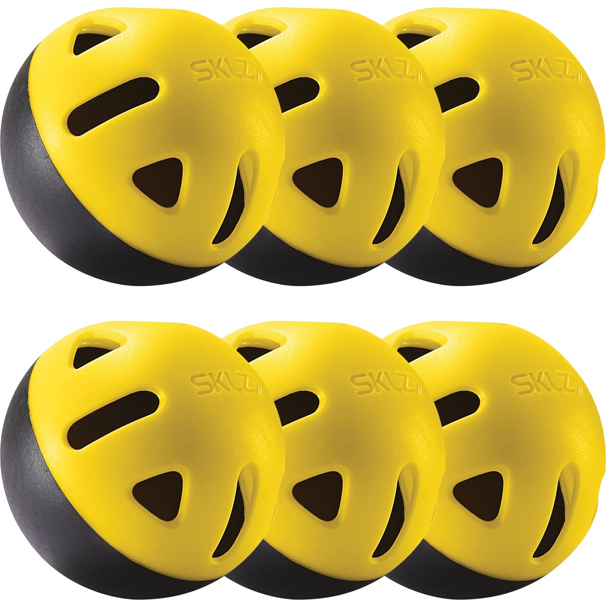 SKLZ Impact Practice Baseballs 12-Pack - Black/Yellow