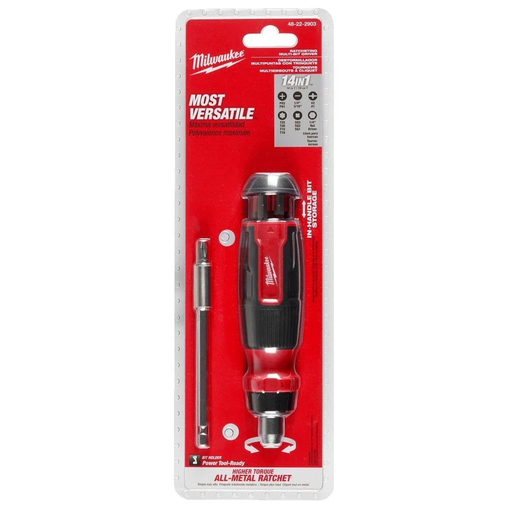 Milwaukee 48-22-2903 14-In-1 Ratcheting Multi-Bit Screwdriver