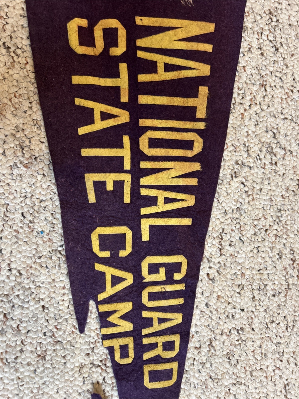 Vintage National Guard State Camp 1939 Pennant WWII Preparation