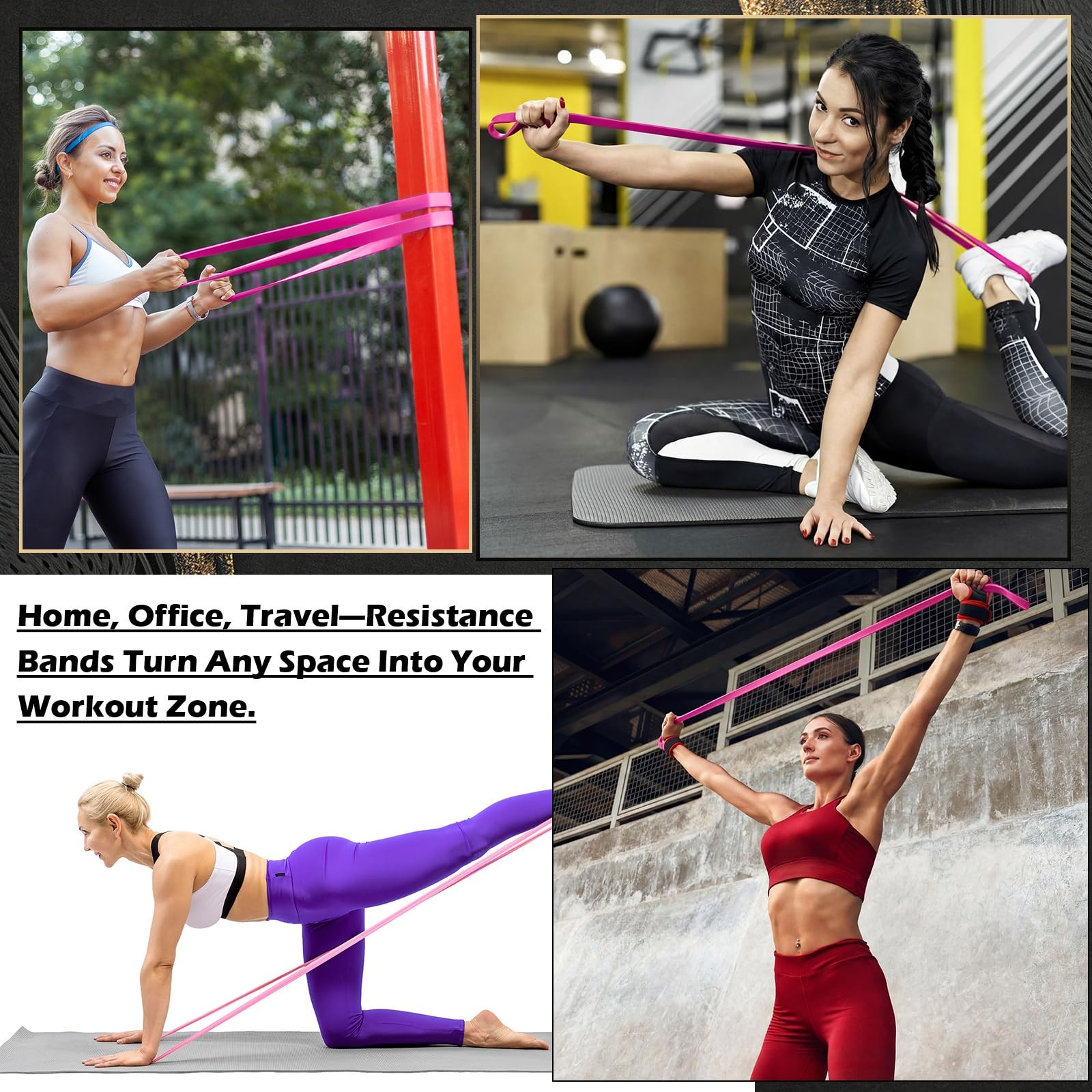 Resistance Bands for Exercise Working Out, 5-Level Pull-Up Assistance Full-Bo...