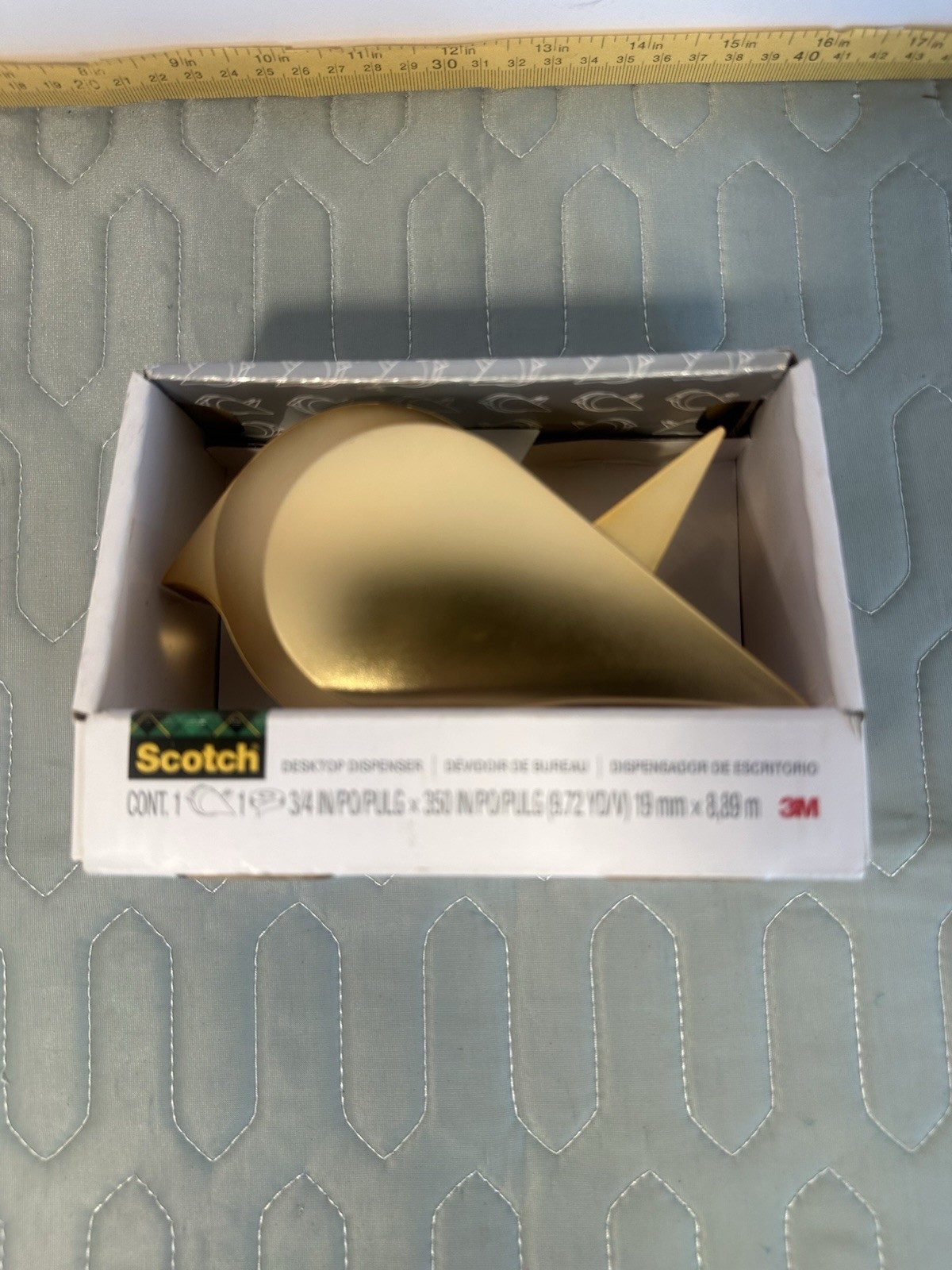Scotch Gold Tape Dispenser Desktop Modern Desk Tape Holder Office Decor 3M New