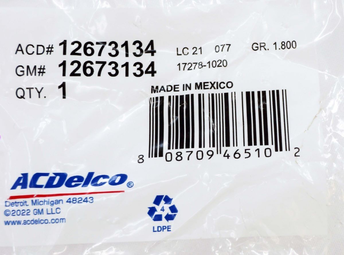 1x Genuine OEM ACDelco 213-4411 Engine Oil Pressure Sensor GM 12673134 12621234