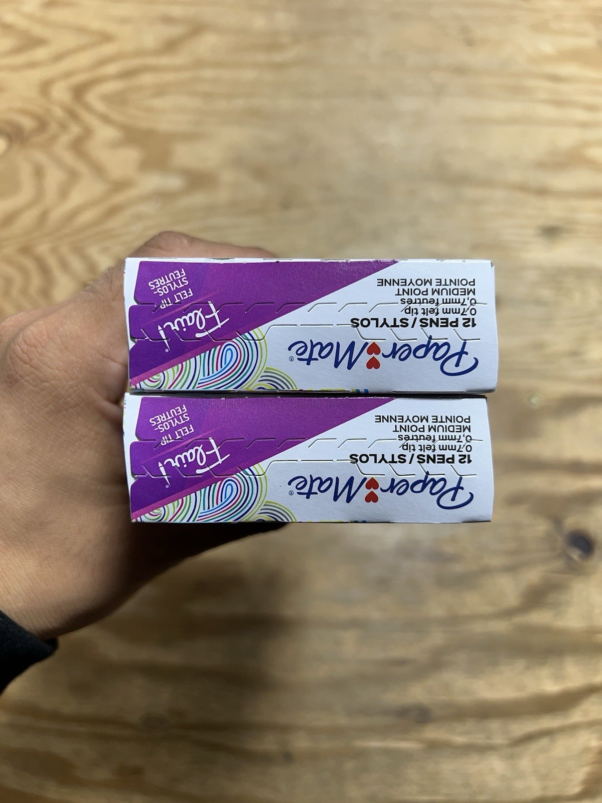 2X Paper Mate Flair Felt Tip Pens Medium Point 0.7mm Black