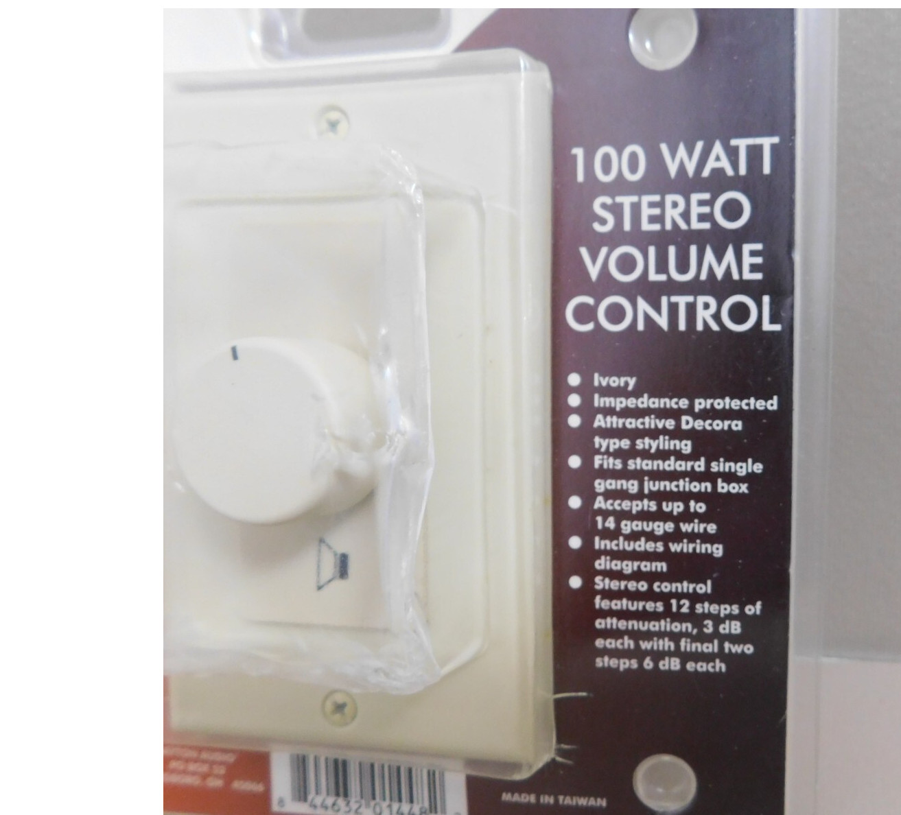 Dayton Audio 100 Watt Stereo Volume Control Ivory Wall Mount RVC-I New NIP