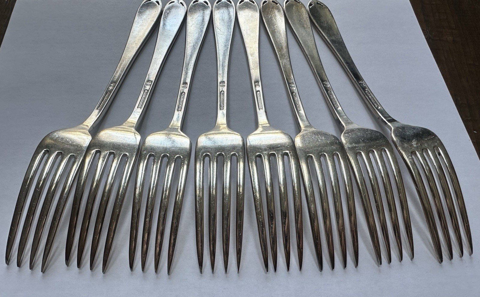 1847 Roger Bros Silverplate IS- Dinner Fork (Set of 8) Lovelace Pattern 1936