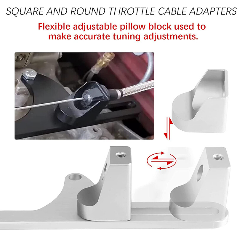Aluminum Throttle Cable Carb Bracket Fit For Holley 4150 4160 Carb 350 400 SBC S