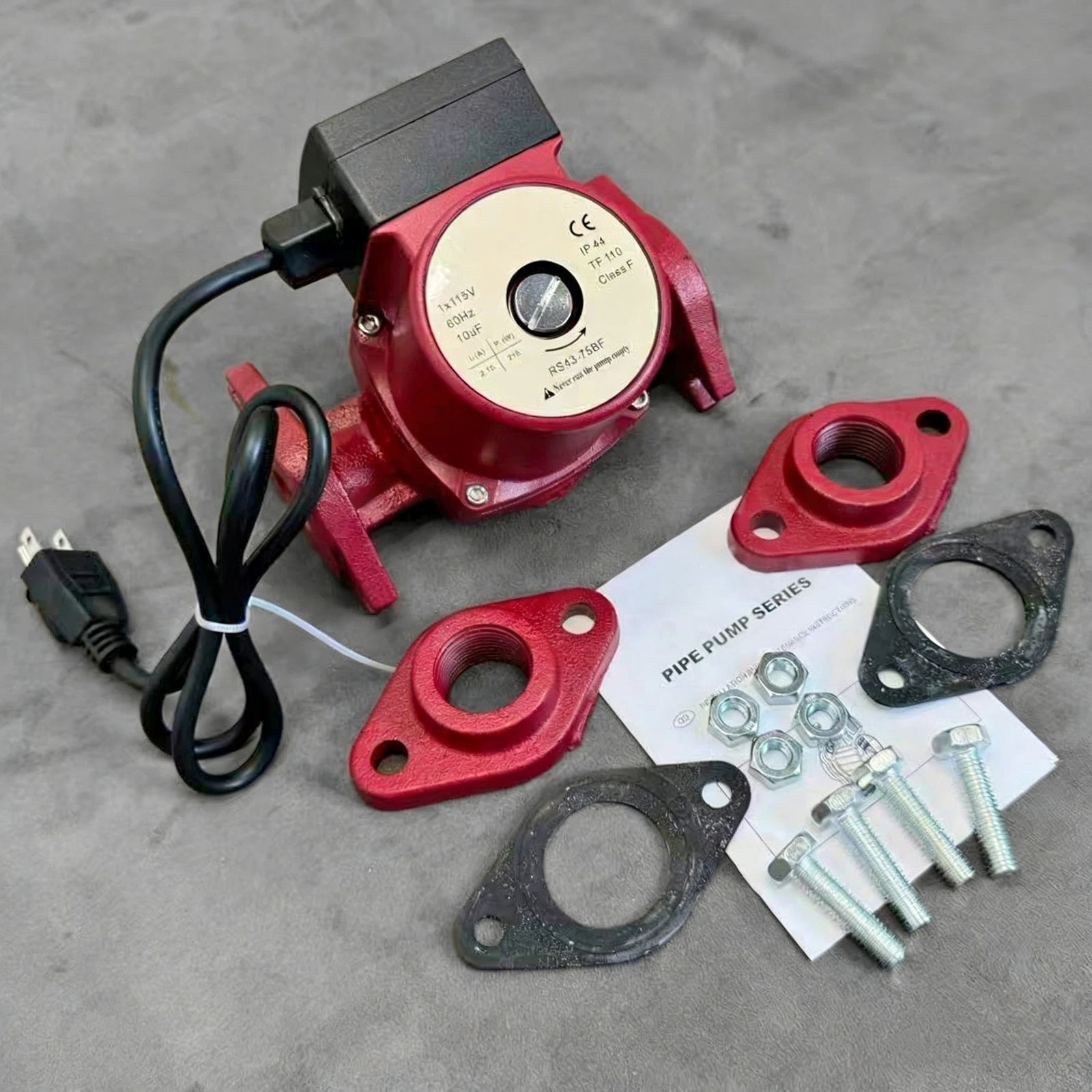 UP43-75BF Bronze Circulator Pump for Grundfos 115V 1-Speed 40.9GPM 1-1/2"Flange