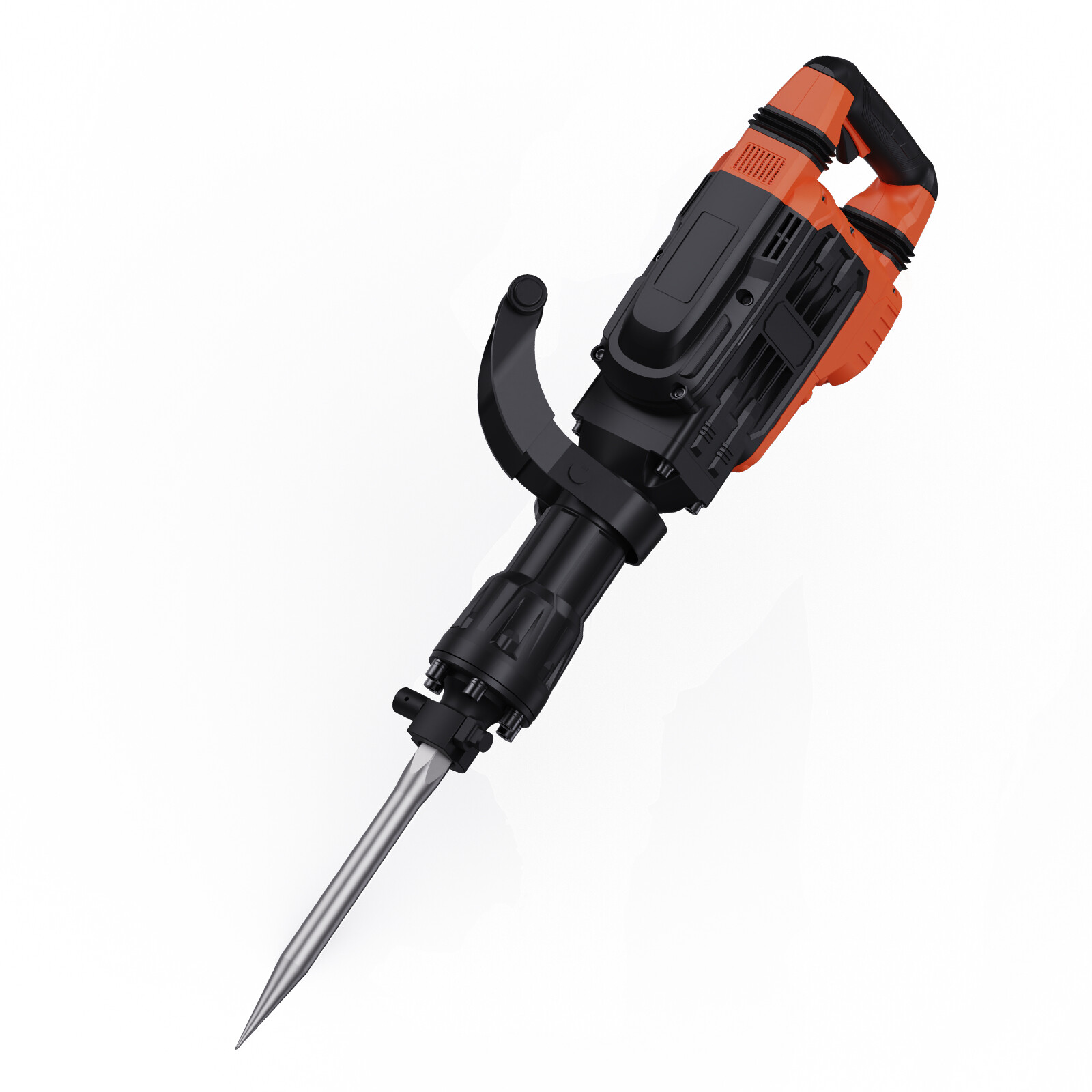 VEVOR Demolition Jack Hammer Concrete Breaker 3500W Electric 2 Chisel Bits Black