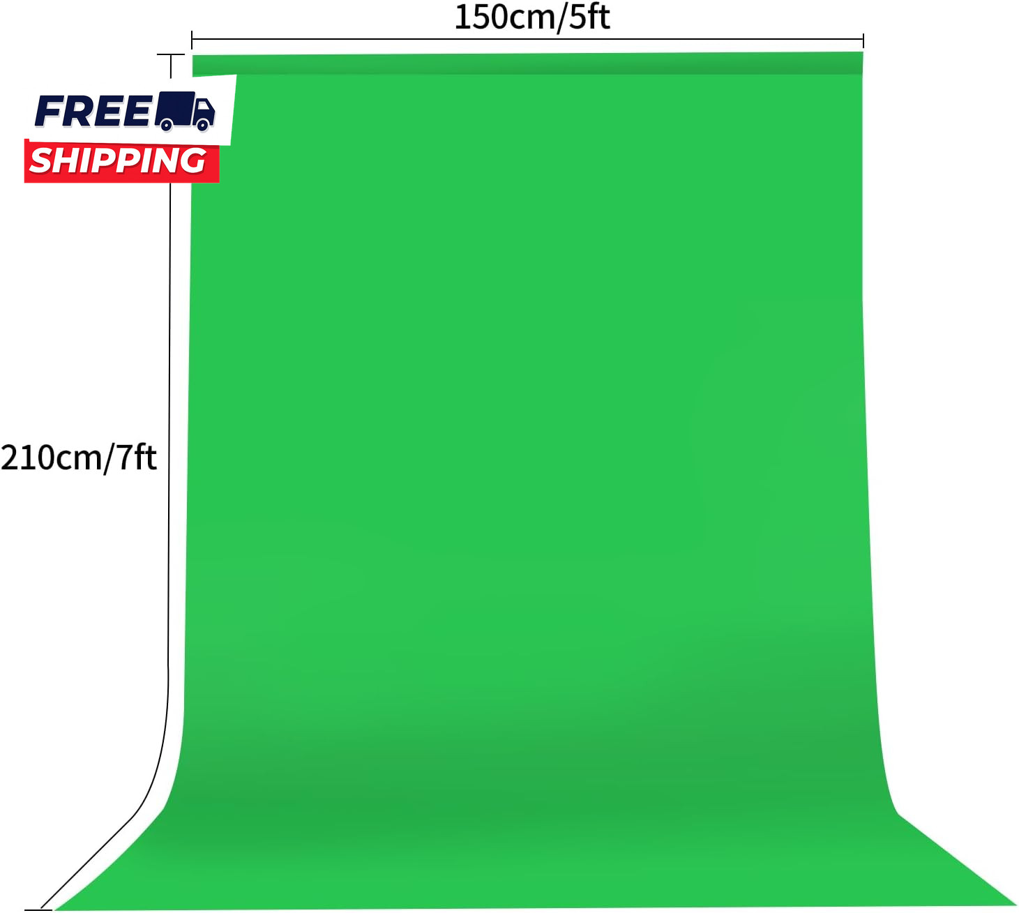 Green Screen Backdrop 5X7 Ft Photography Chroma Key Greenscreen Background Sheet