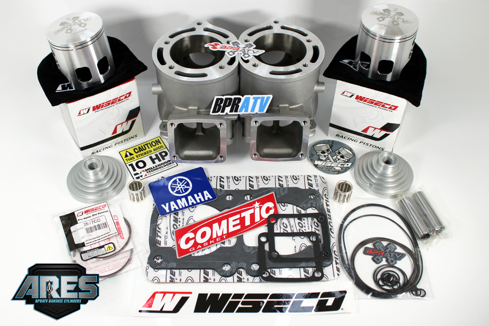 Banshee ARES 68mm Cylinder Kit Complete 421cc Stroker +4mm Wiseco Pistons Gasket