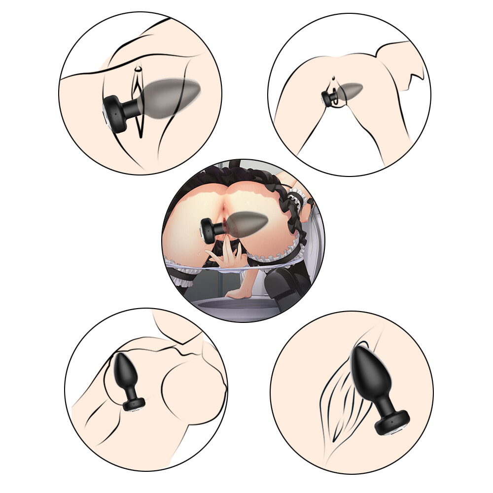 Male Vibrating Butt Plug Anal Dildo Prostate Massager Vibrator Sex Toy Men Women