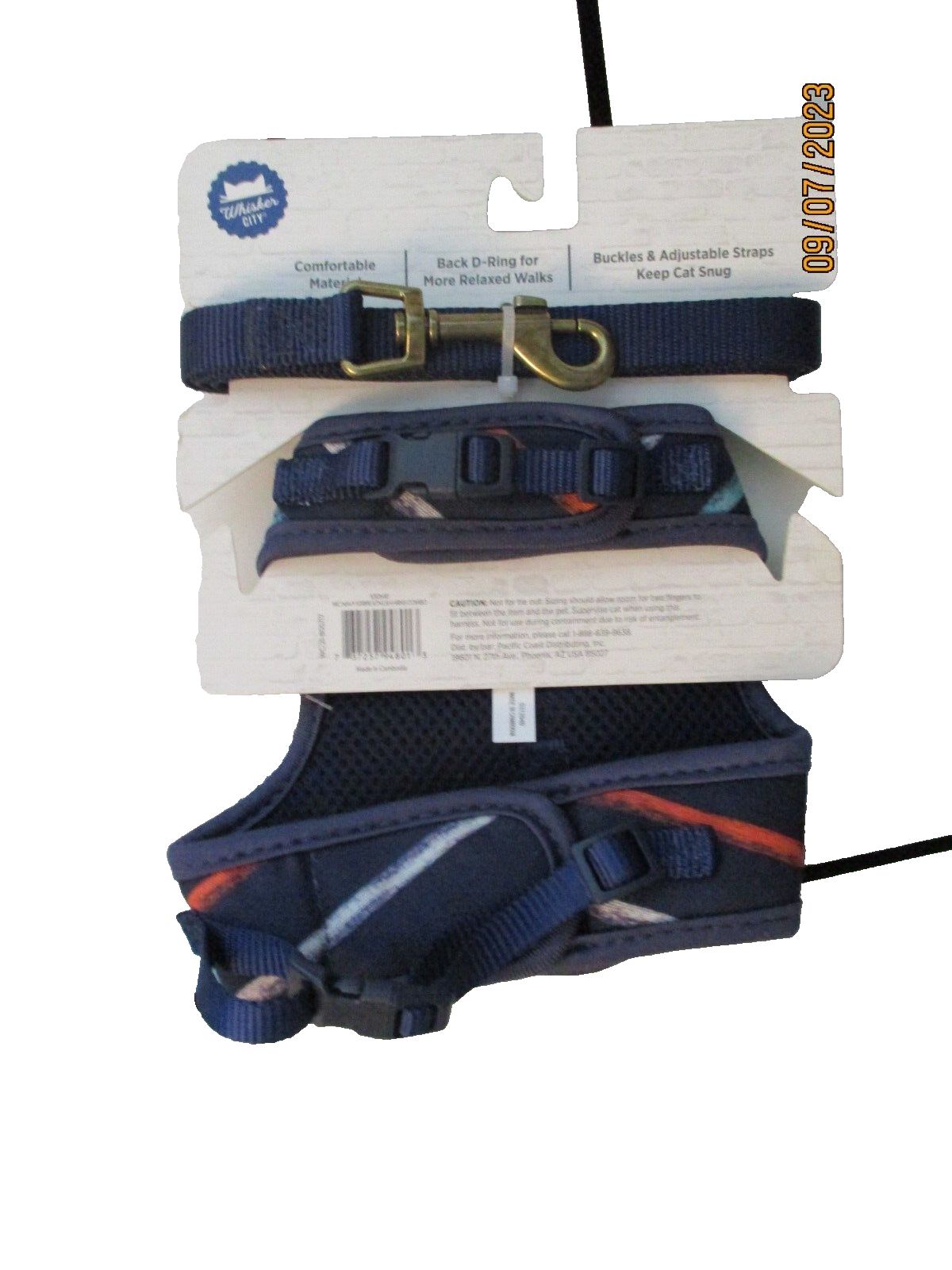 WHISKER CITY CAT VEST HARNESS & LEASH KITTEN SIZES - New with Tags