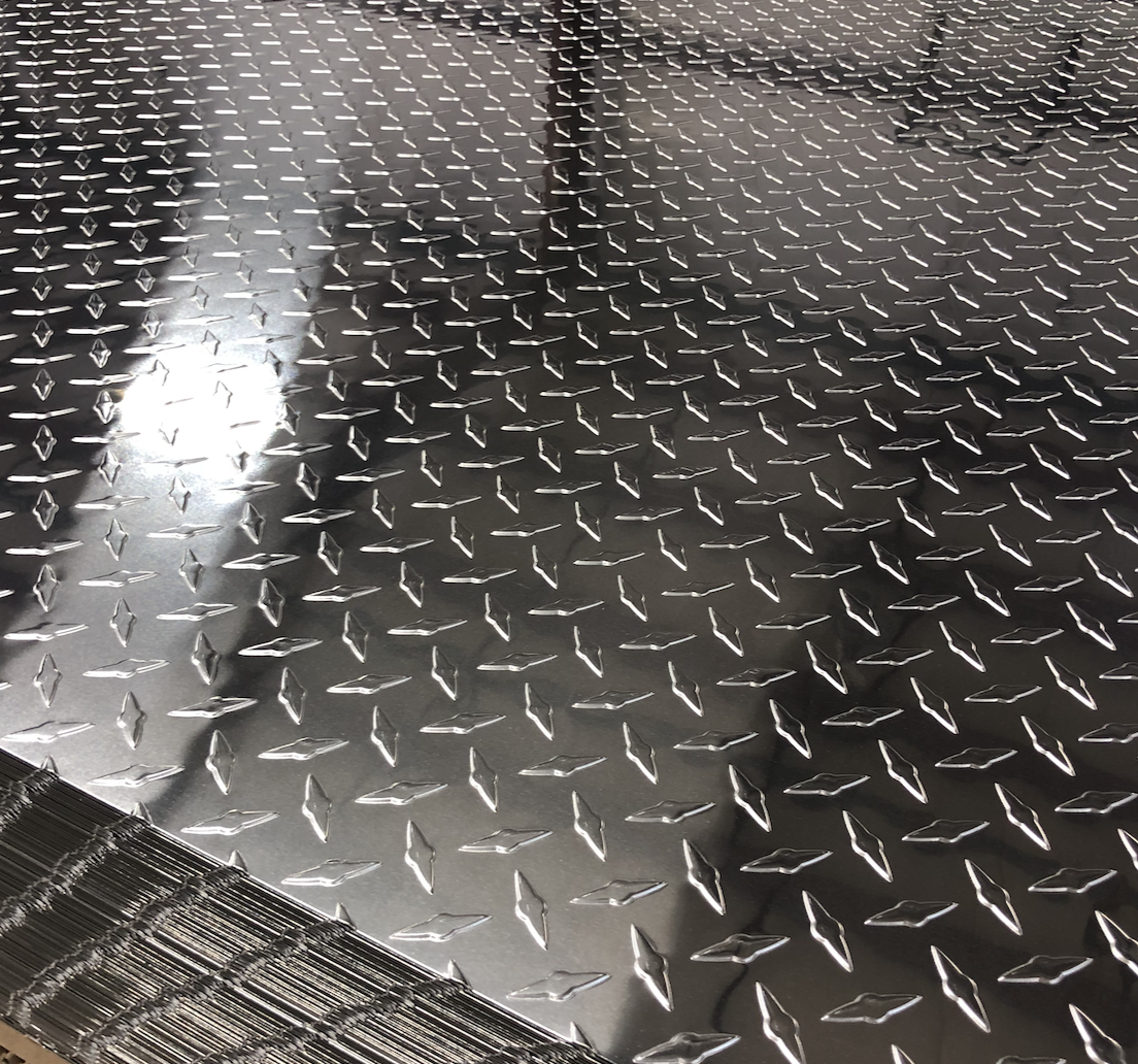 24" x 120" Aluminum Diamond Plate .025" (1/40") Thick Sheet Trailer, RV, Garages