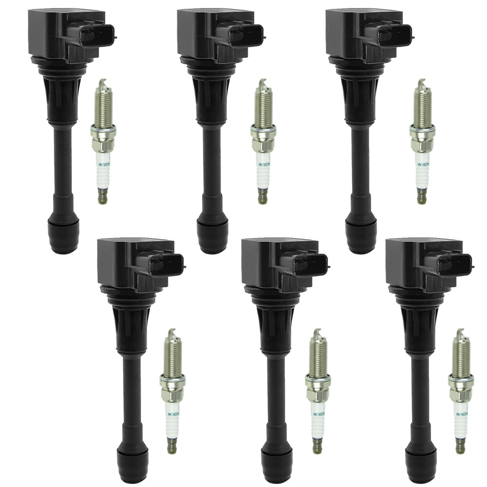 6X Ignition Coils & Spark Plugs UF550 Fit For 2014-2019 Infiniti QX60 3.5L V6
