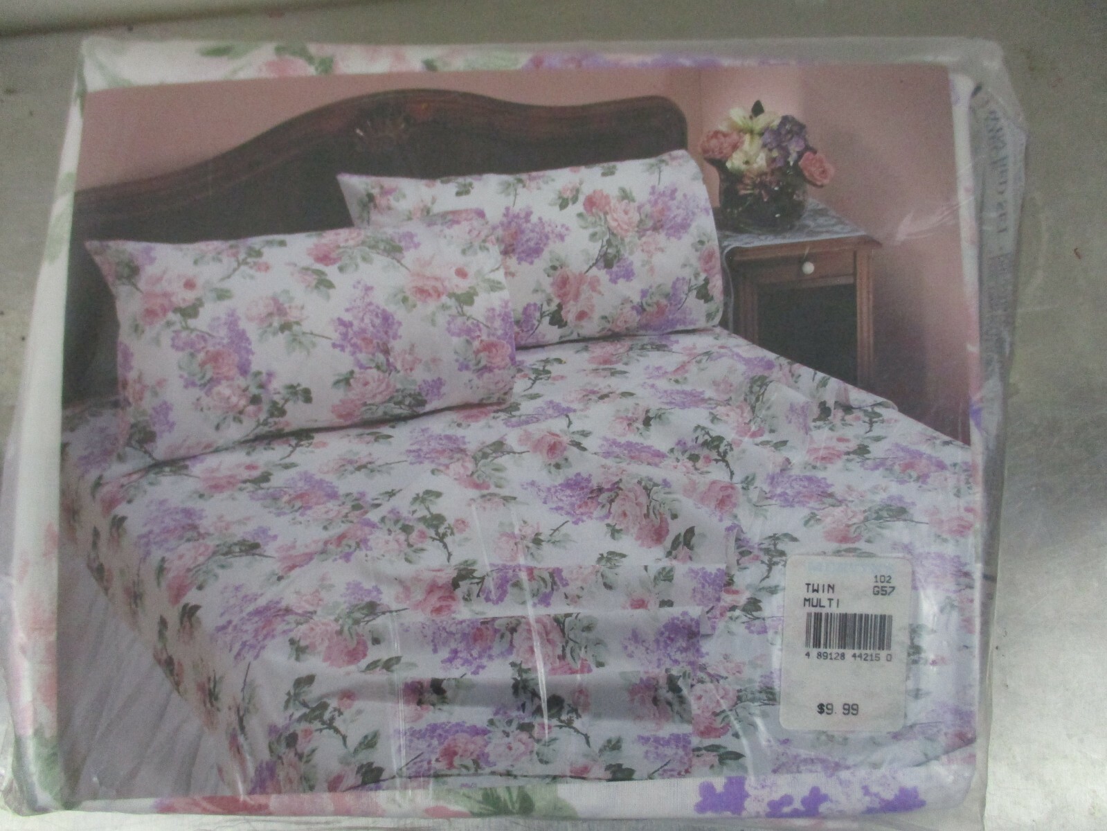 Vintage Floral Sheets New in package Dead stock 70s 3pc twin set Mervyns