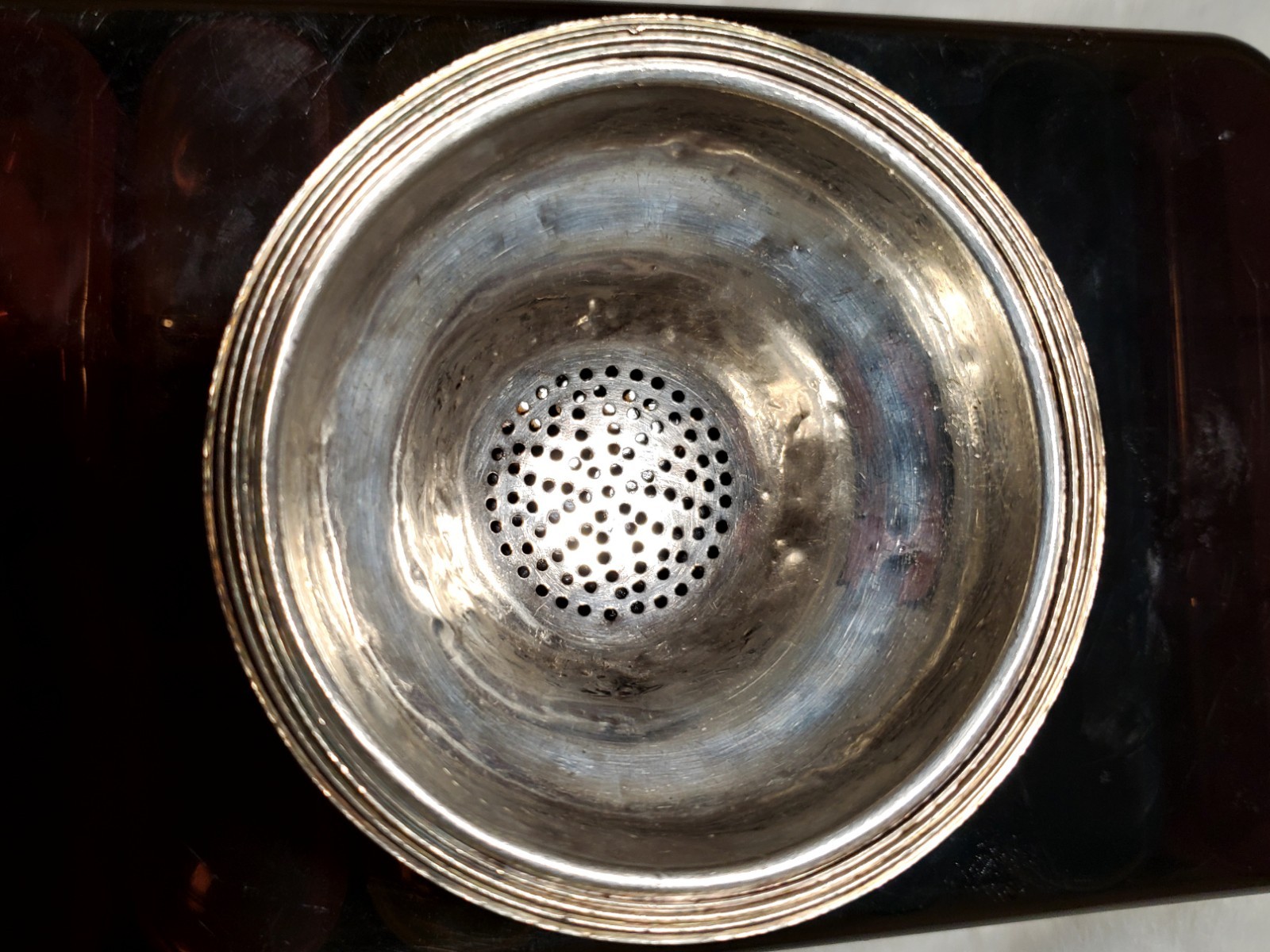 Antique Georgian Sterling Silver Wine Funnel Strainer London Hallmarked 49 Grams