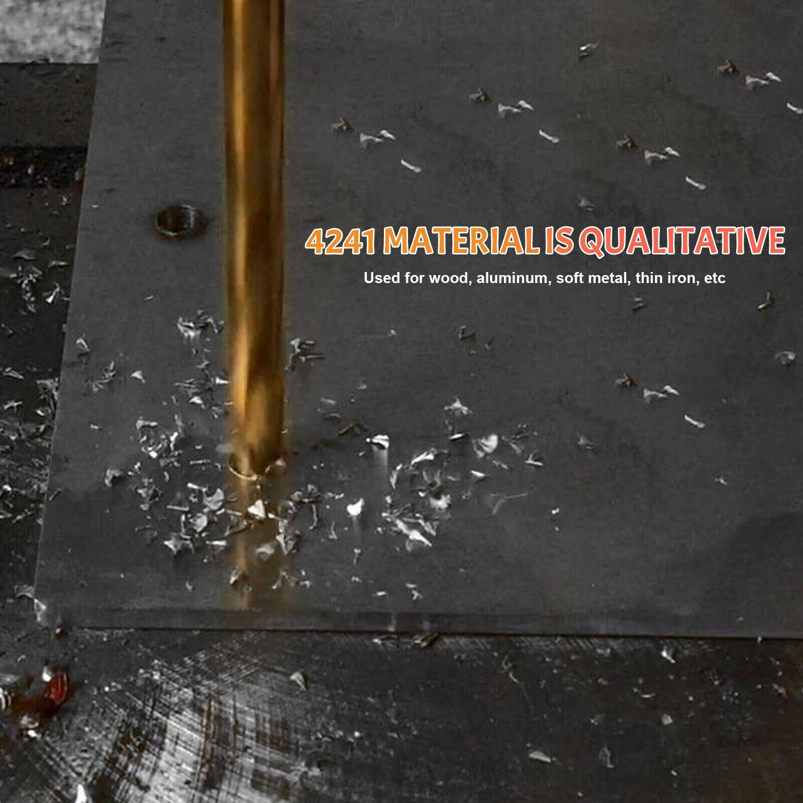 32pc 1/4'' Hex Shank Titanium Coated Steel DRILL BIT Set Metal Wood Quick Change