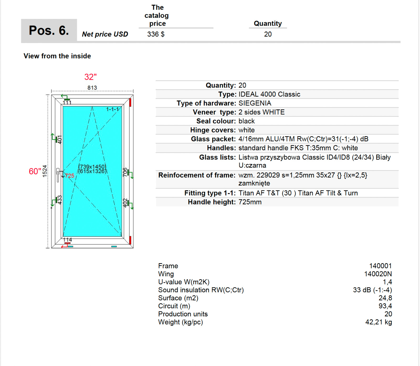 PVC European Tilt And Turn Windows. Super deal! In stock at the warehouse in NJ!