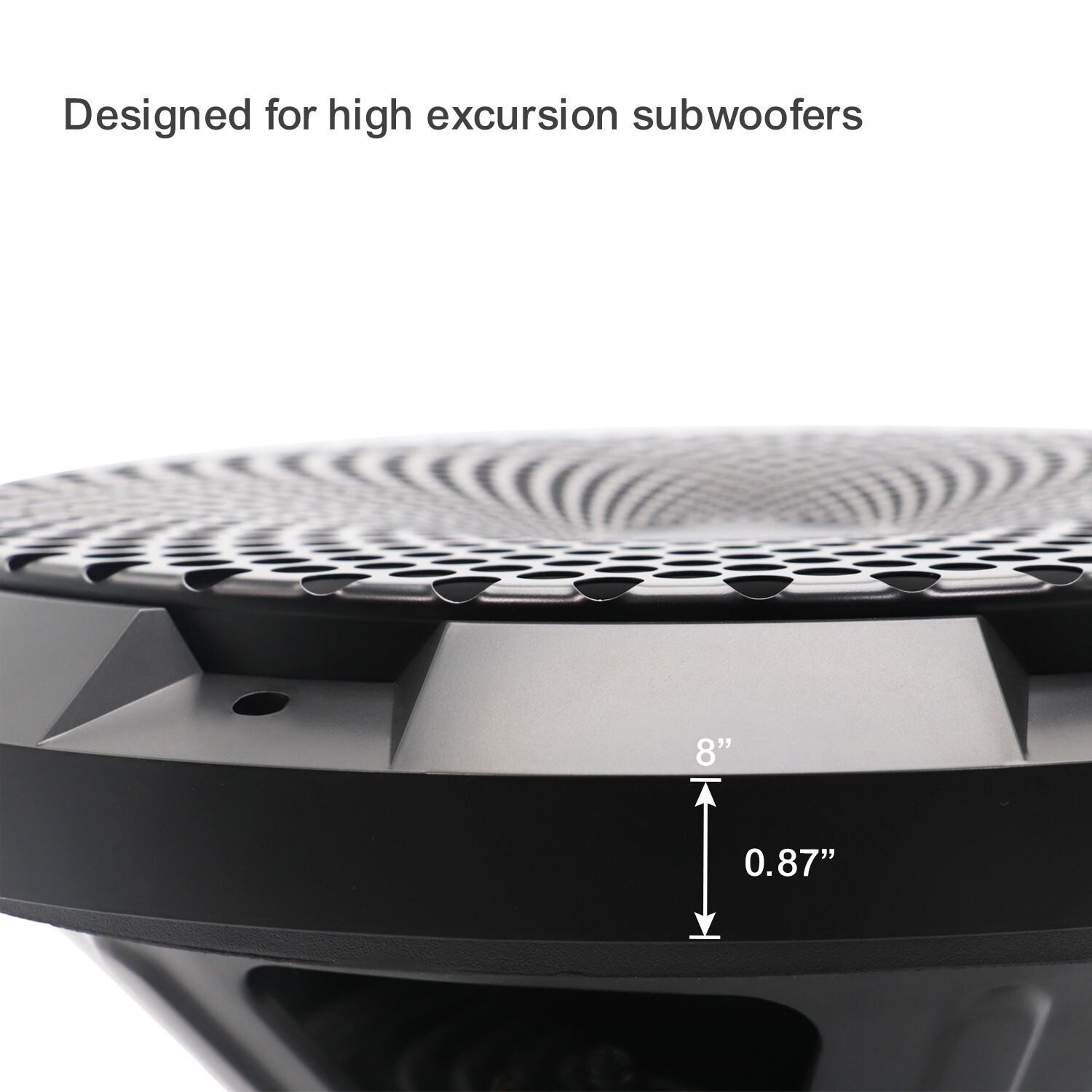 Recoil SG-8 8-Inch High Excursion Black Steel Mesh Subwoofer Grille
