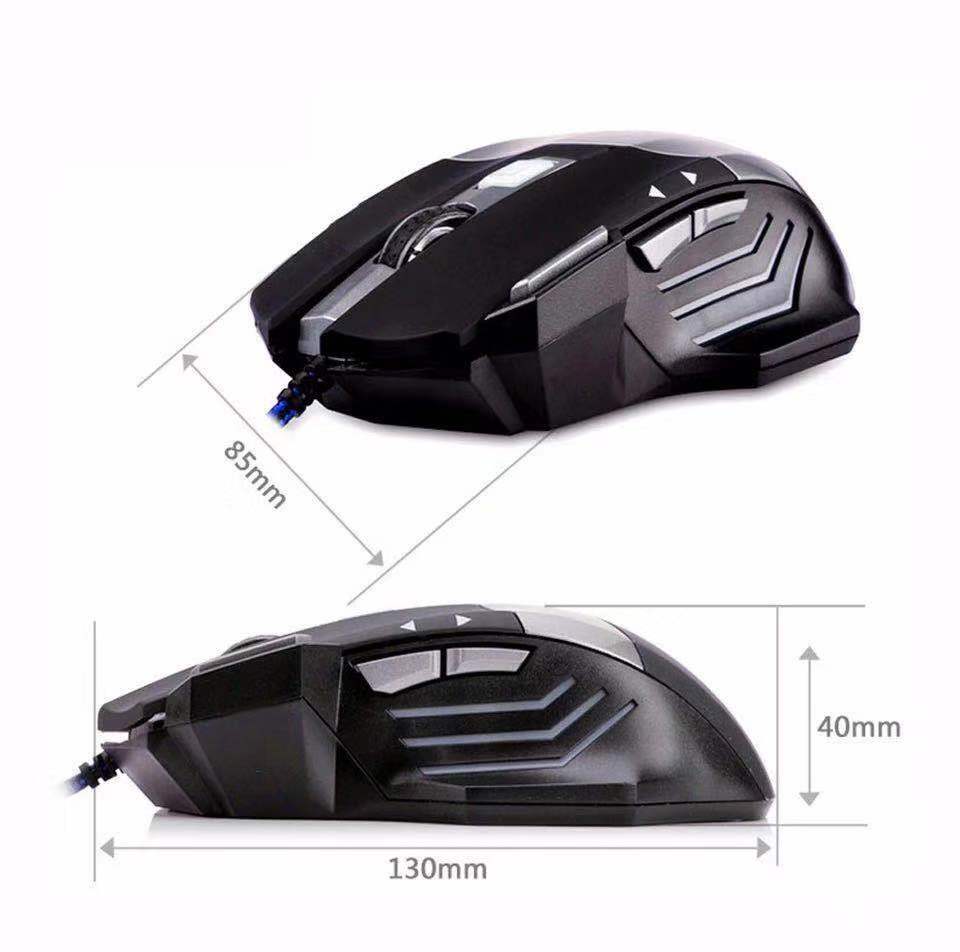 Gaming Mouse 7 Button USB Wired LED Breathing Fire Button 3200 DPI Laptop PC