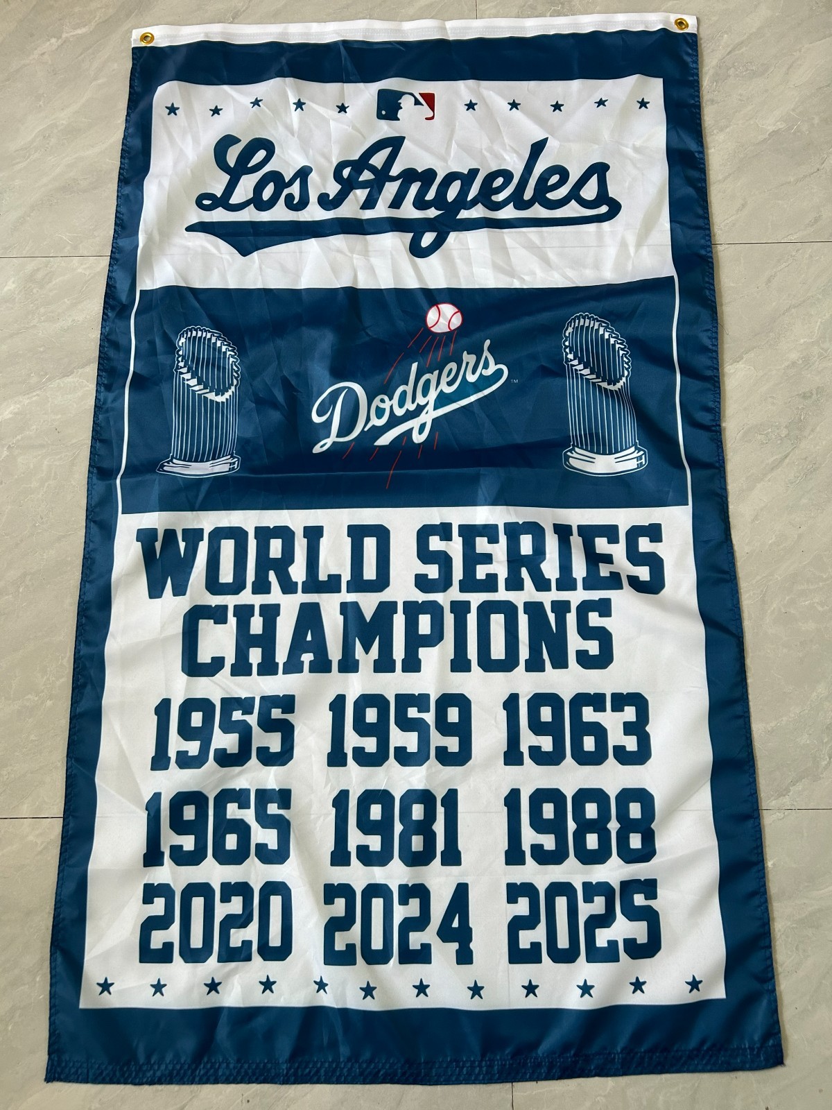 Los Angeles Dodgers 2025 World Series Champions 3x5 Ft Flag Ready To Ship CA