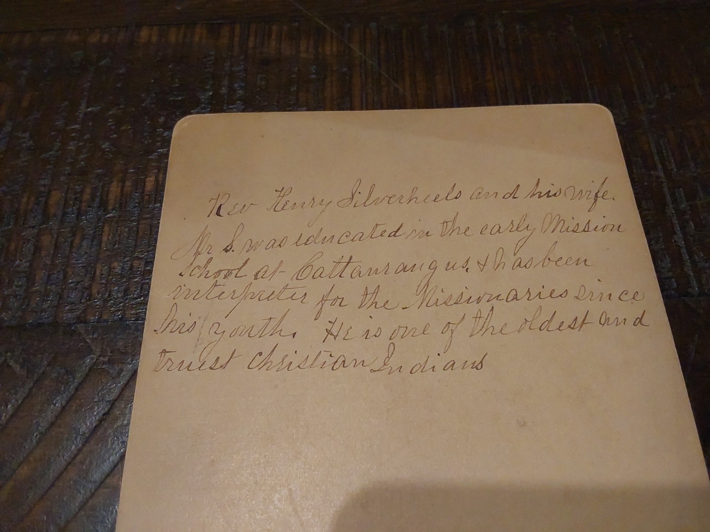 Rev Henry Silverheels Wife Seneca Indian Cabinet Photo Cattaraugus Salamanca NY