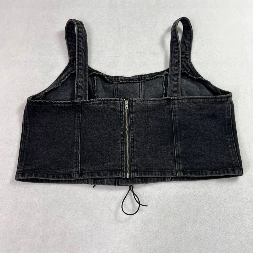 Wild Fable Women's Size XXL Black Wash Lace Front Denim Corset Tank Top