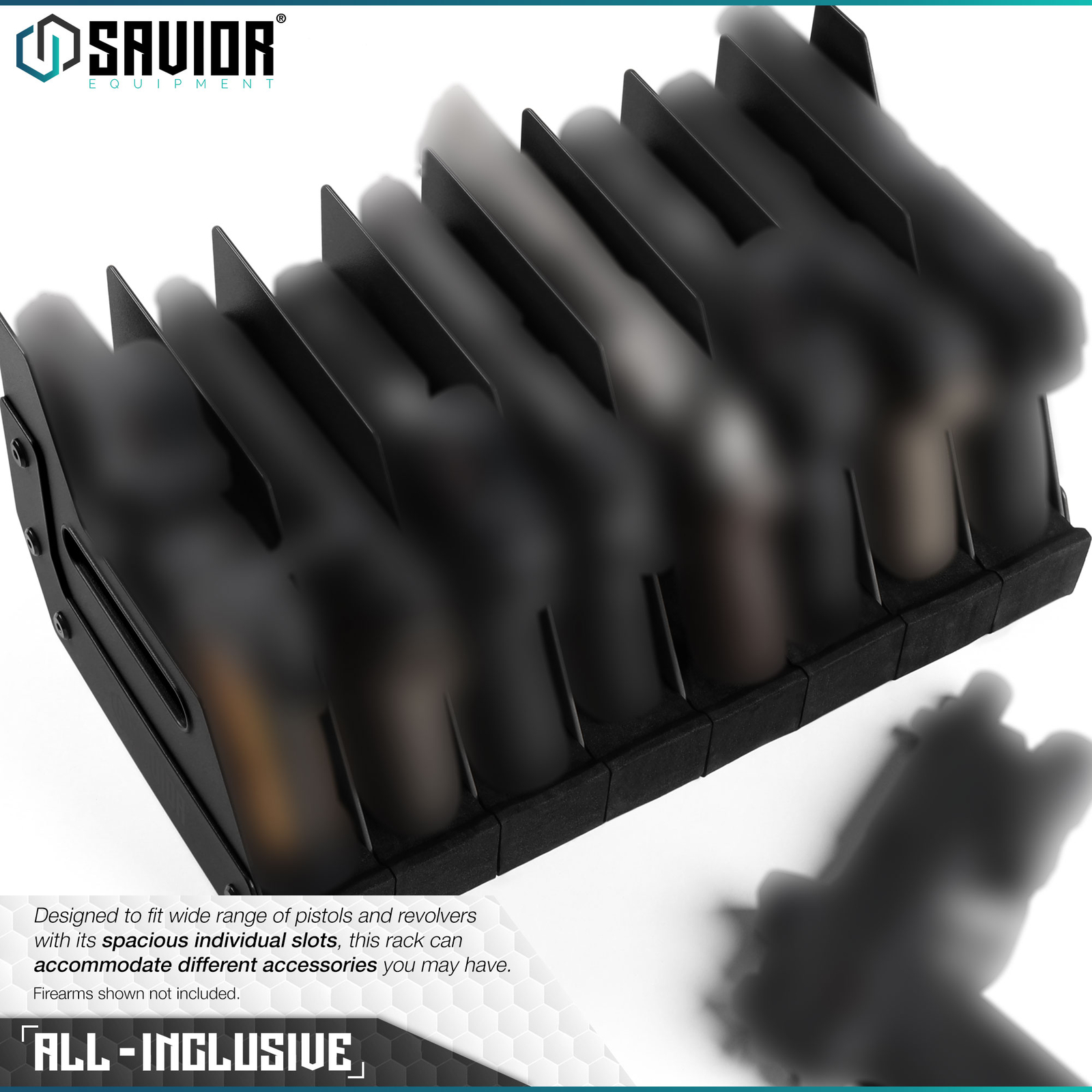 [SAVIOR]4-12 Gun Pistol Rack Revolver Handgun Storage Gun Safe Organizer Display