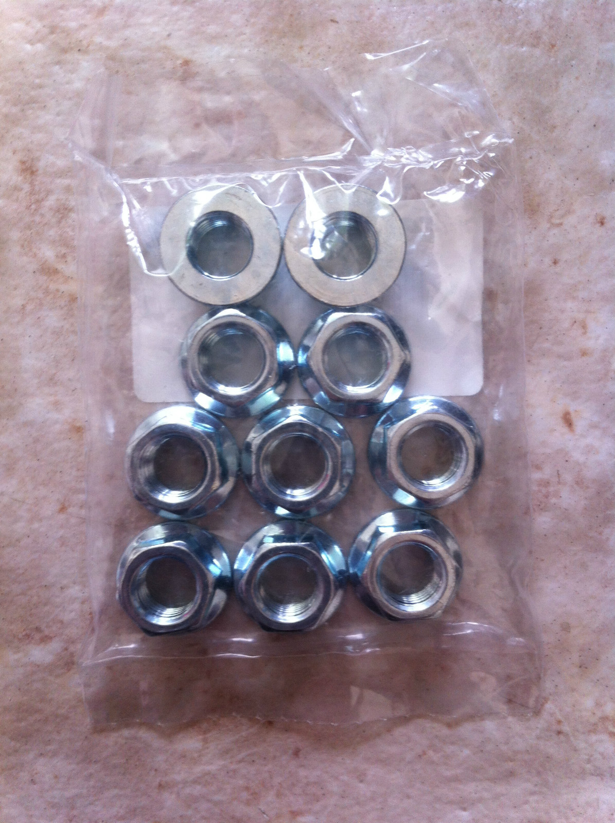 M10x1.25 14mm Hex Head Smooth Metric Flange Nut Cylinder Frame Ahrma Elsinore