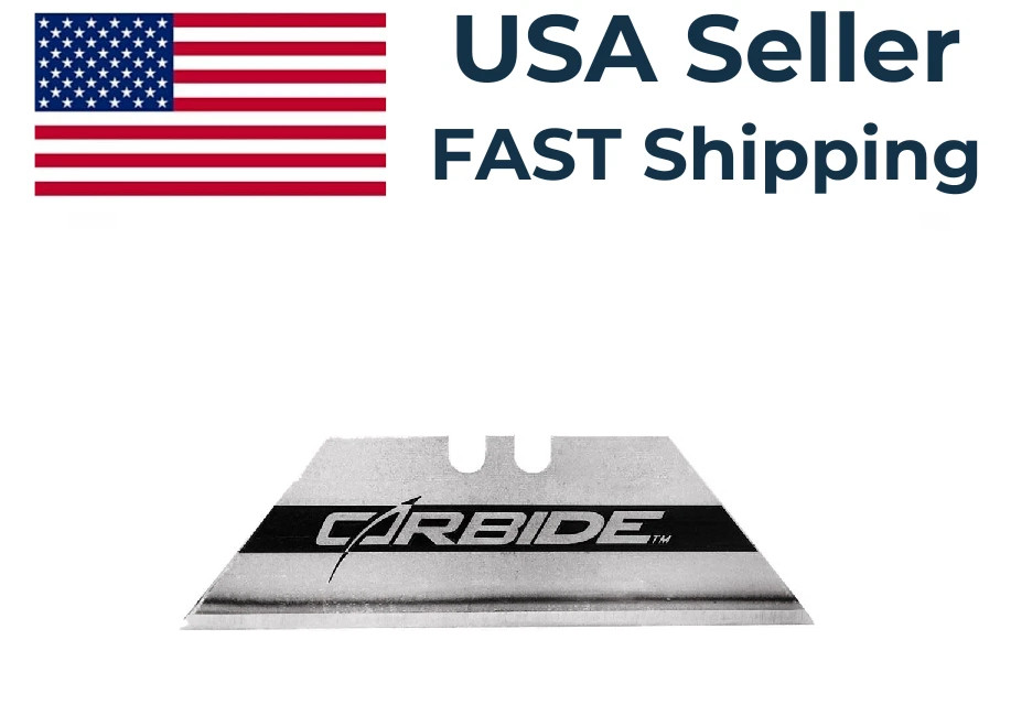 Stanley 11-800L Carbide-Tipped Utility Knife Blades, 50 Pack