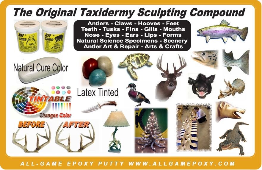 ALL-GAME The Antler Repair Material - FIX BROKEN & MISSING POINTS TINES - SMALL