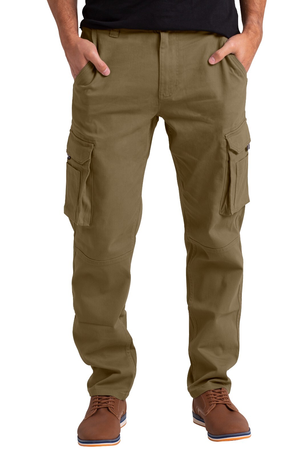 Men's Flex Cargo Trousers Heavy Duty Stretch Casual Pants