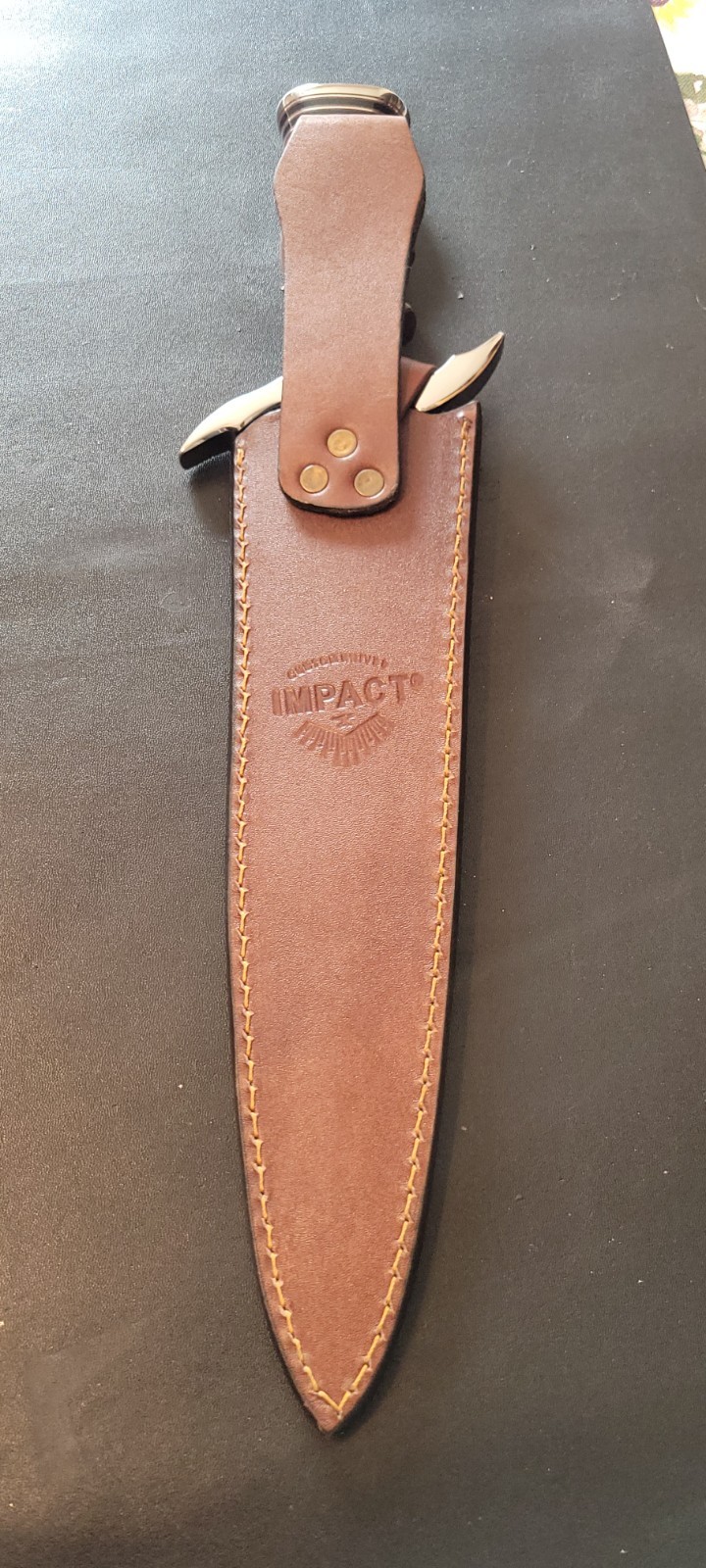 Impact Cutlery Custom D2 Steel Dagger Knife Engraved Rosewood Handle- 2402