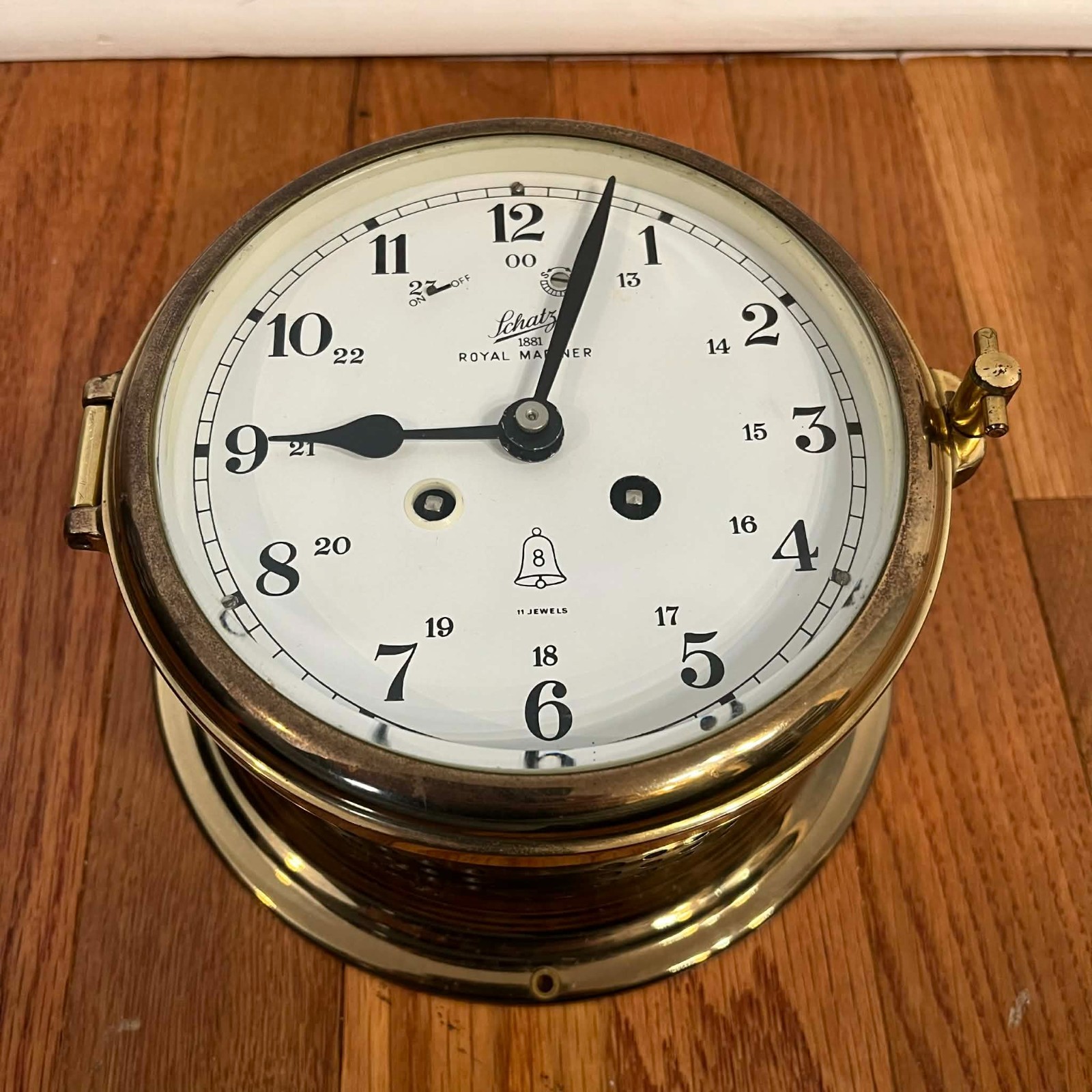Vintage Schatz Royal Mariner 8 Day Ship's Bells Clock