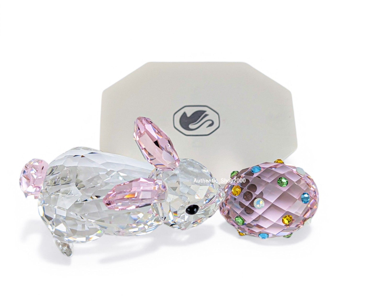New 100% Authentic SWAROVSKI Crystal Idyllia Rabbit an Egg Figurine Deco 5748224
