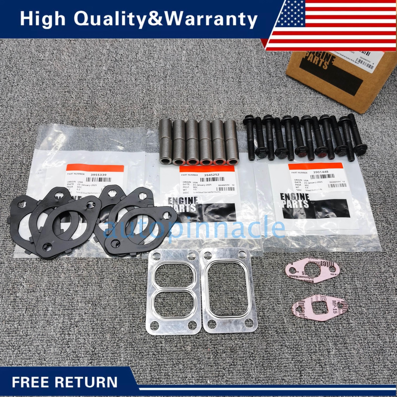 Exhaust Manifold Gaskets Bolts Spacer For Dodge Ram Cummins B5.9 6.7 03-19 US