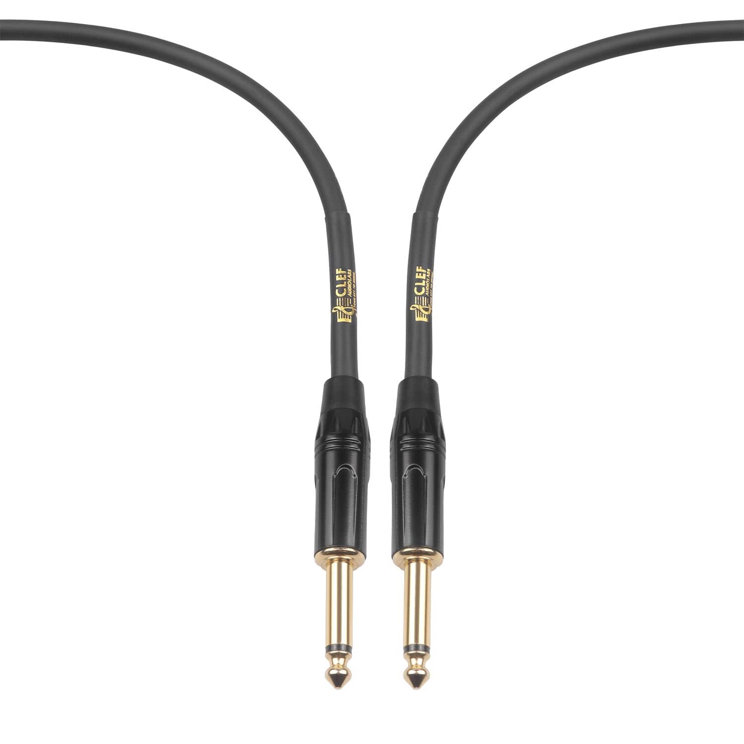 Clef Audio Labs Instrument Guitar Cable, 15ft - 1/4 inch TS, Guitar AMP Cord, 22
