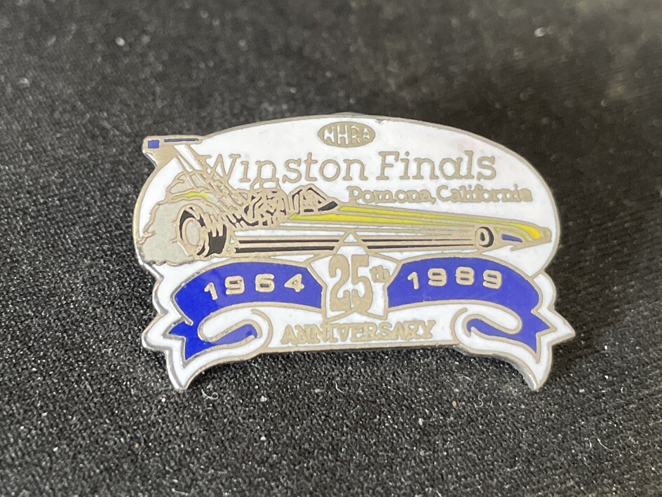 TWO 1989 DRAG RACING WINTERNATIONALS & WINSTON FINALS PINS