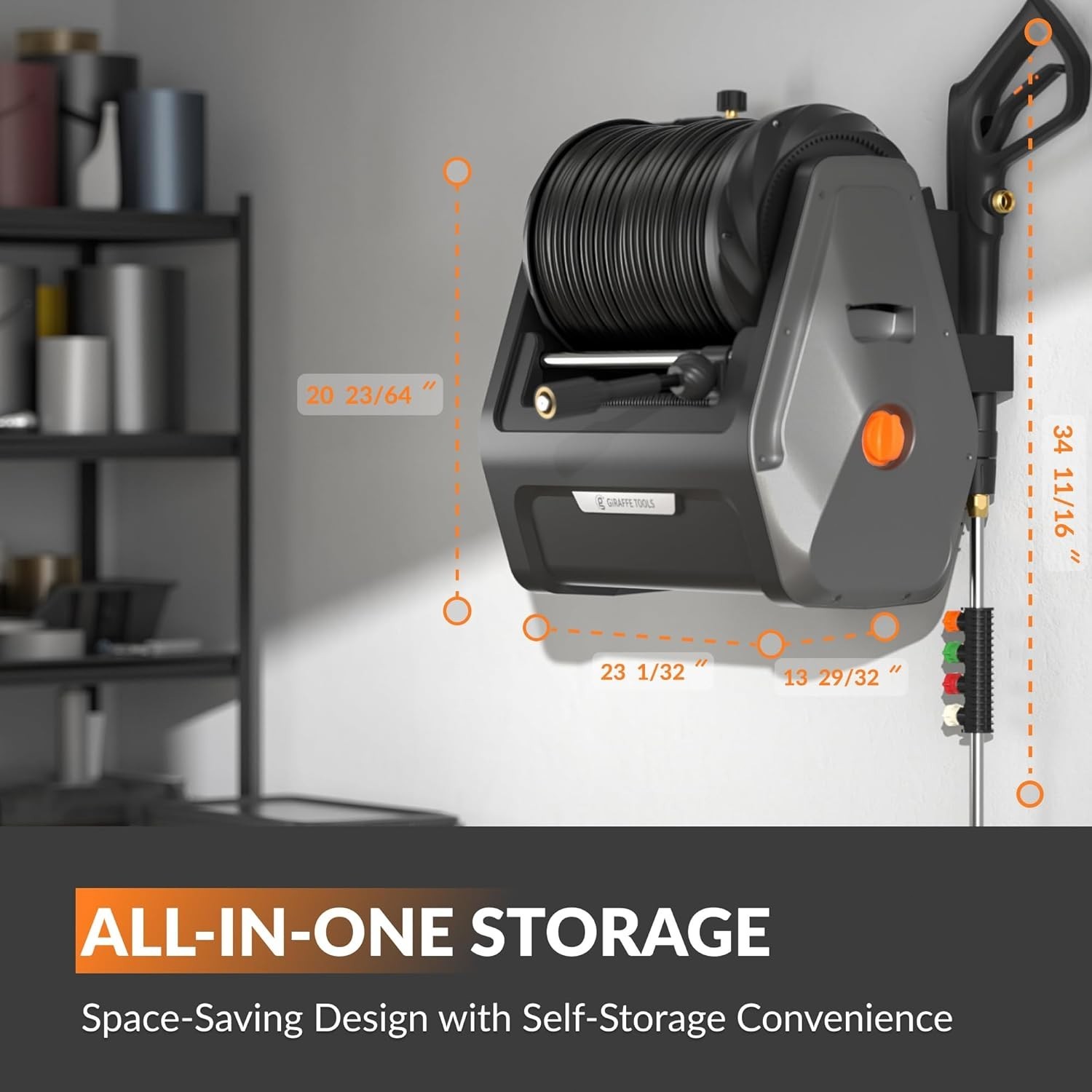 Giraffe Tools 2.2 GPM Electric Pressure Washer Power Washer 100FT Max 2900 PSI