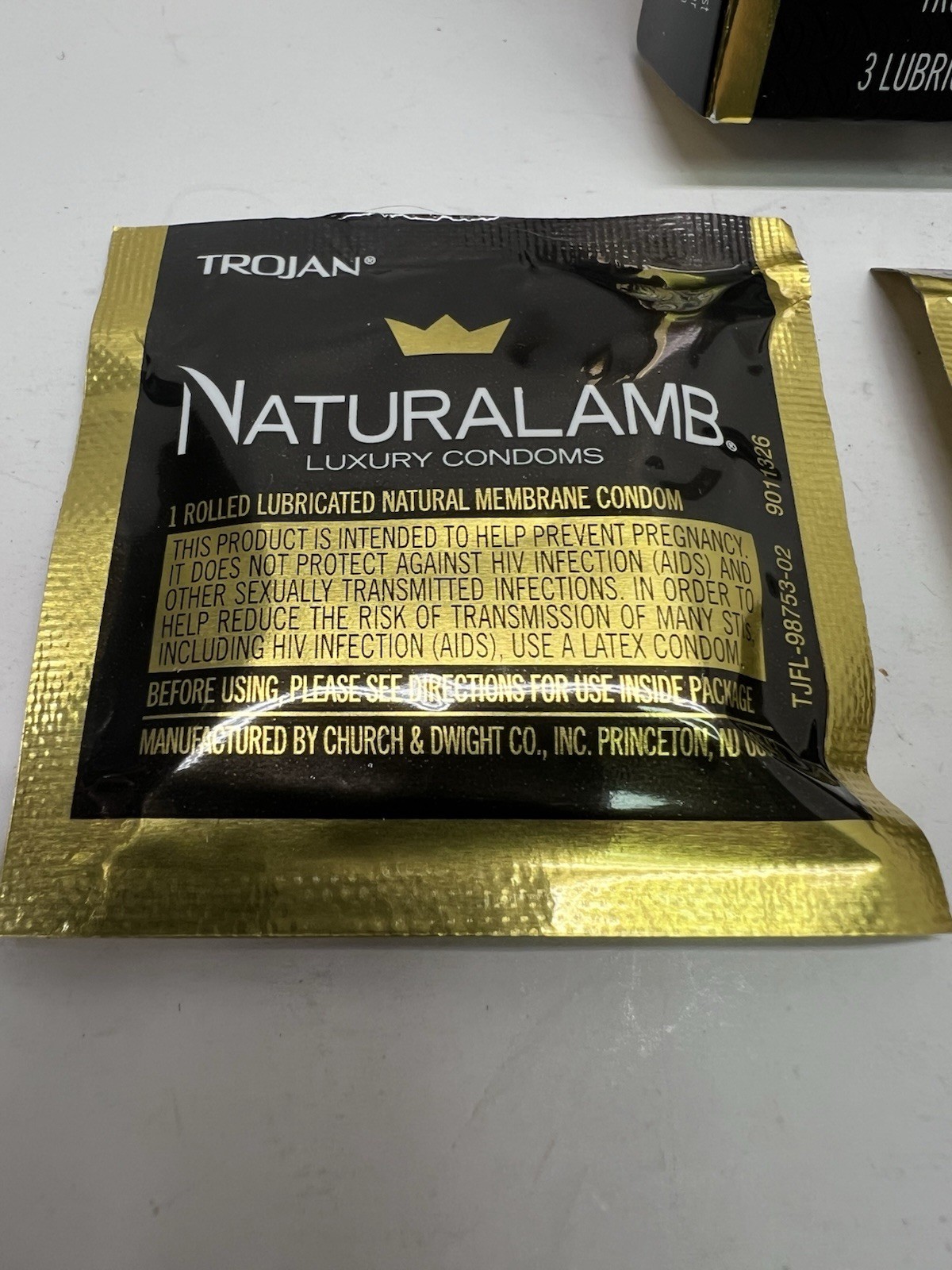 HTF Trojan Naturalamb Lubricated Lambskin Luxury Condoms Exp 2030 B2+G 10% Off