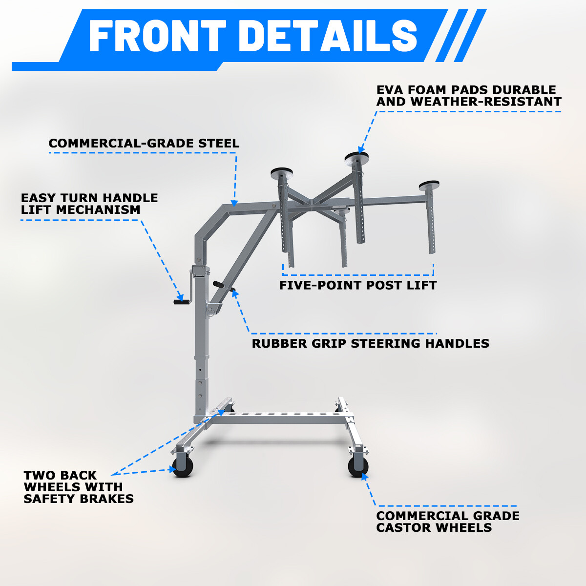 Hard Top Removal Lift Holder Storage For Ford Bronco Jeep JK JL Movable Lift Car