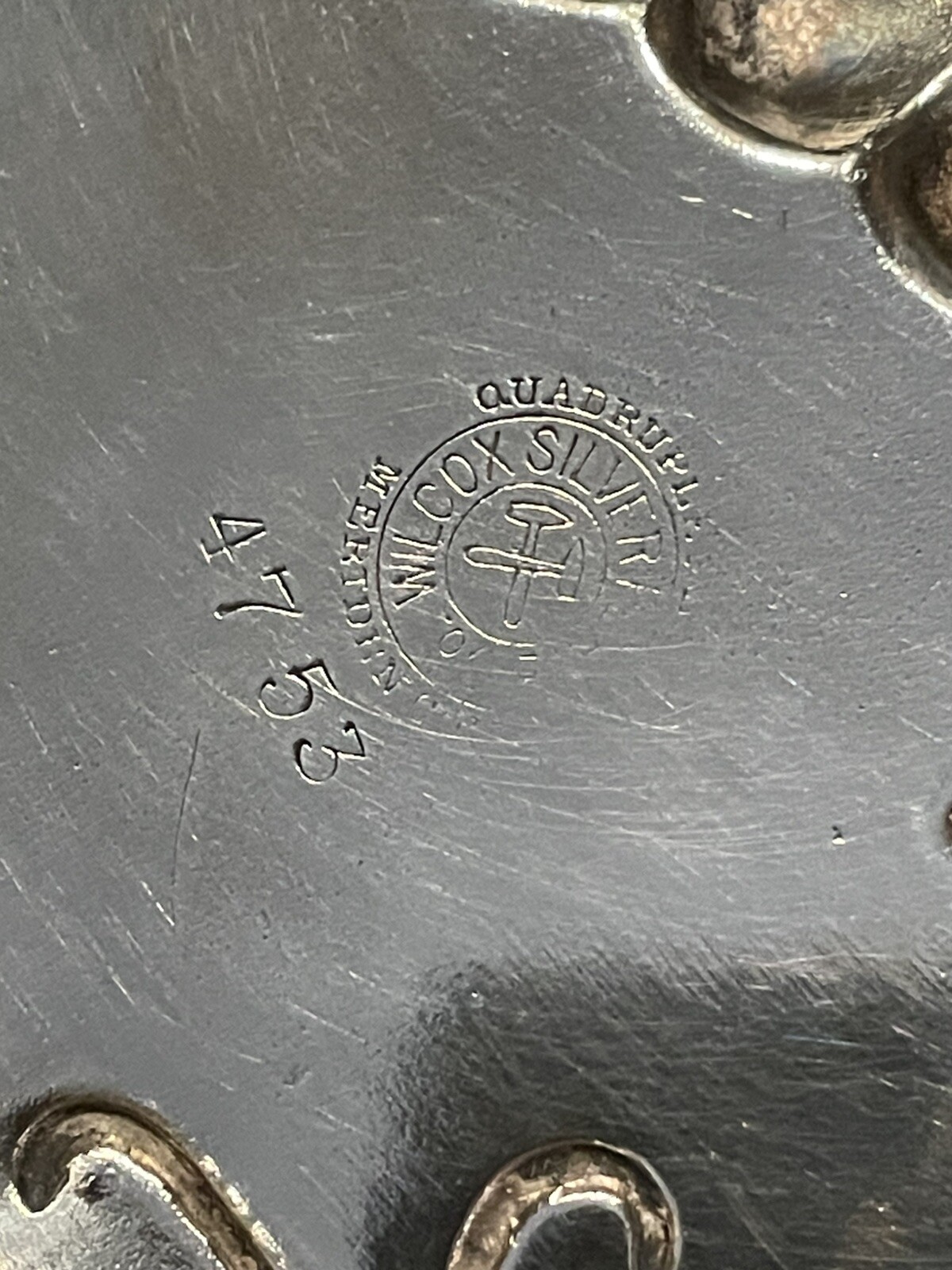 1800s SHABBY CHIC VICTORIAN WILCOX SILVER COMPOTE FOOTED CENTER BOWL GRAPE MOTIF