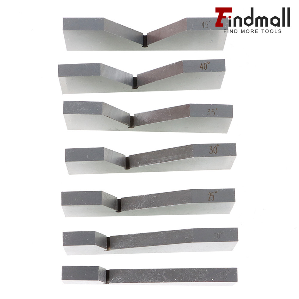17 Pcs Hardened Steel Precision Angle Block 1/4 to 45 Degree Set Accuracy .0003"