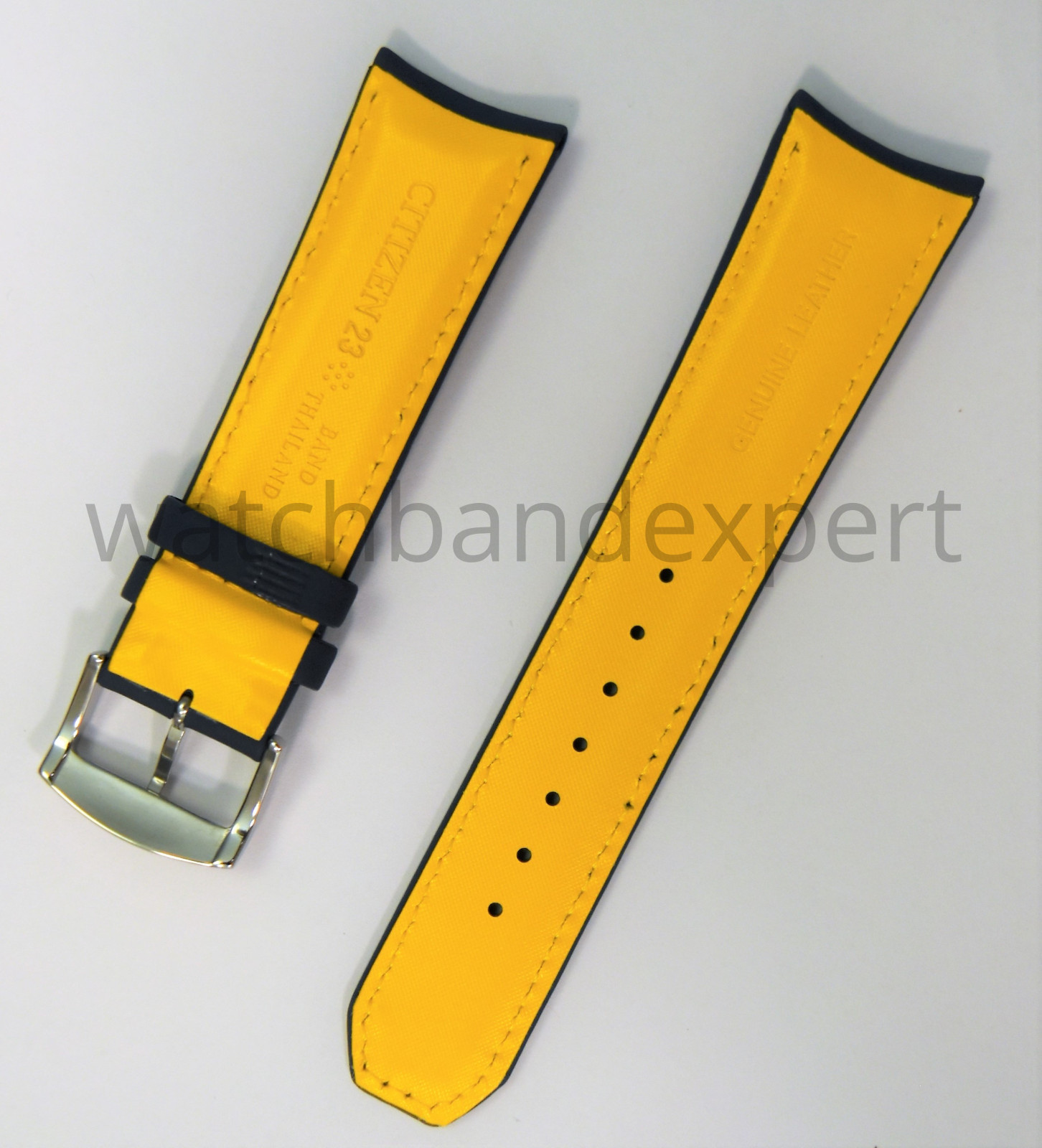 AUTHENTIC! Citizen Watch Band AT8020-03L H800-S081165 Blue Angels Leather Strap