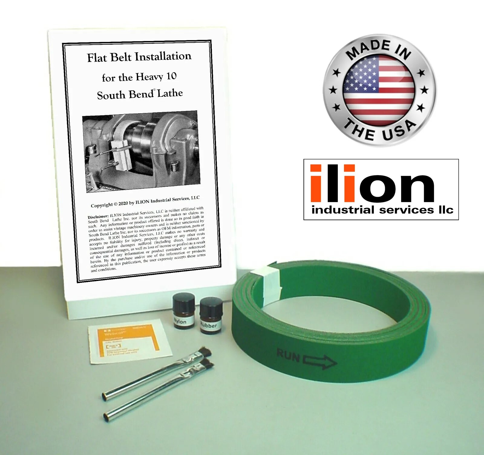 ● 1" Premium Flat Drive Belt for South Bend Lathe 10L , Hardinge, Logan, Atlas ●